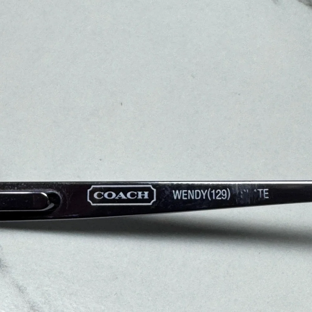 Coach Wendy 129 Gunmetal Rectangular Eyeglass Frames Signature C 51-16-135